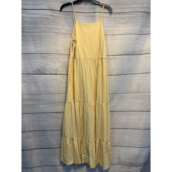 Z Supply Yellow Tiered Maxi Dress Size M - Picture 1 of 2